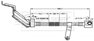 BORG & BECK Тормозной шланг BBH6930